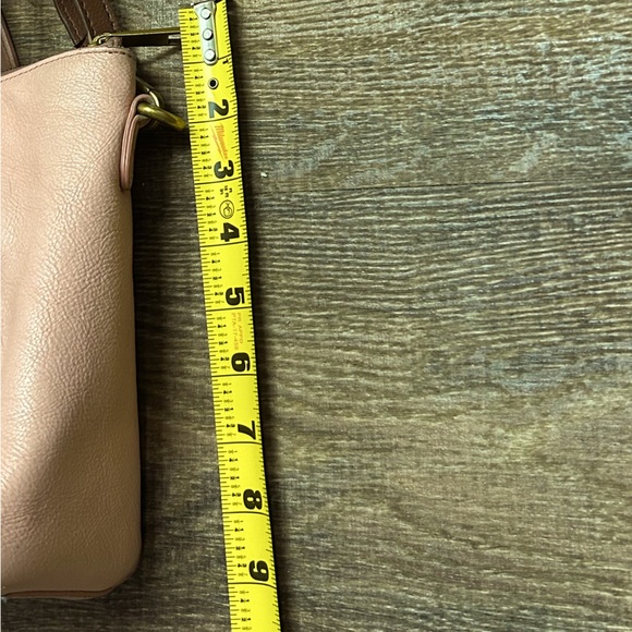 Fossil Pink Leather Tote Bag- EUC 2 straps smaller size - Picture 3 of 11